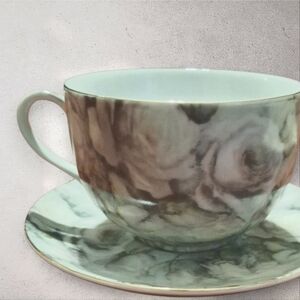 Vintage Floral Teacup and Saucer Set